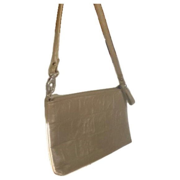 Nicole By Nicole Miller Wristlet Metallic Tan Excellent Condition, Small Clutch - Picture 3 of 12